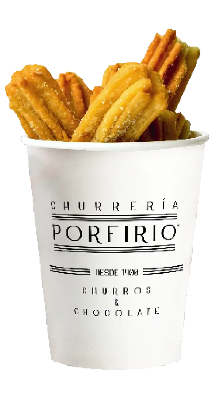 Franquicia Master Vaso con churros de Churrería Porfirios
